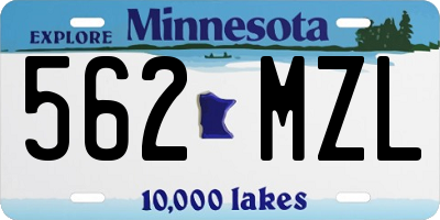 MN license plate 562MZL