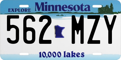 MN license plate 562MZY