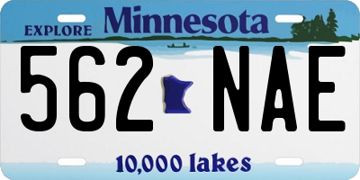 MN license plate 562NAE