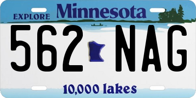 MN license plate 562NAG