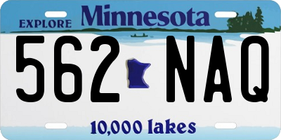 MN license plate 562NAQ