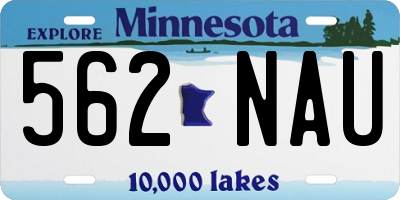 MN license plate 562NAU