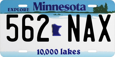 MN license plate 562NAX