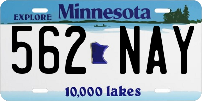 MN license plate 562NAY