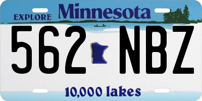 MN license plate 562NBZ