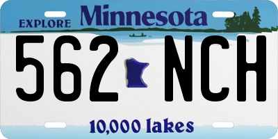 MN license plate 562NCH