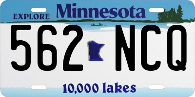 MN license plate 562NCQ