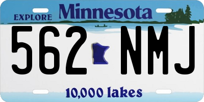 MN license plate 562NMJ