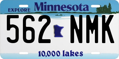 MN license plate 562NMK