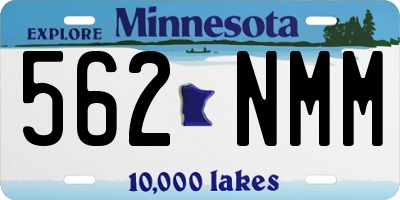MN license plate 562NMM