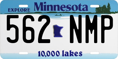 MN license plate 562NMP