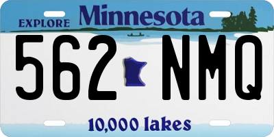 MN license plate 562NMQ