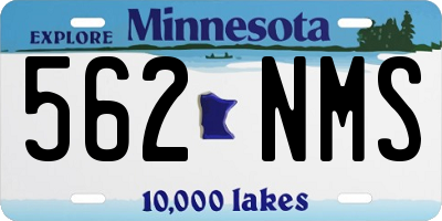 MN license plate 562NMS