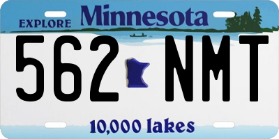 MN license plate 562NMT