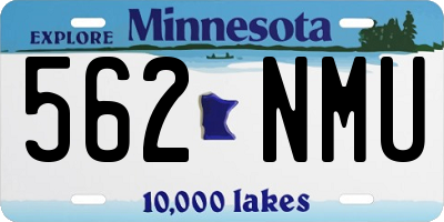 MN license plate 562NMU