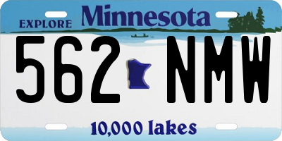 MN license plate 562NMW