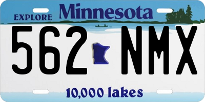 MN license plate 562NMX