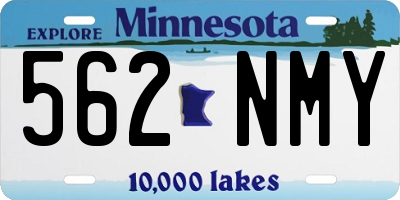 MN license plate 562NMY