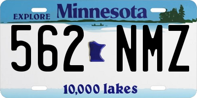 MN license plate 562NMZ