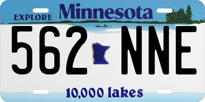 MN license plate 562NNE