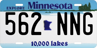 MN license plate 562NNG