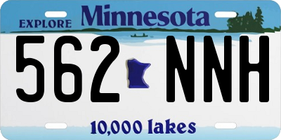 MN license plate 562NNH