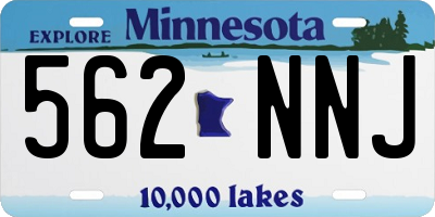 MN license plate 562NNJ