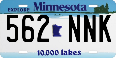 MN license plate 562NNK