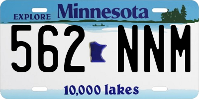 MN license plate 562NNM
