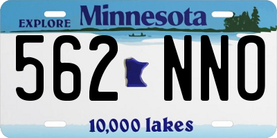 MN license plate 562NNO