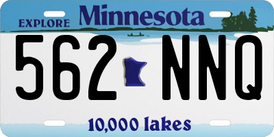MN license plate 562NNQ