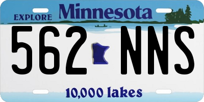 MN license plate 562NNS