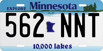 MN license plate 562NNT