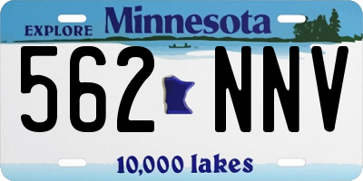 MN license plate 562NNV