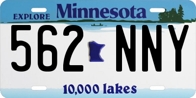 MN license plate 562NNY