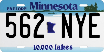 MN license plate 562NYE