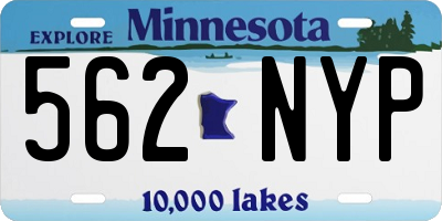 MN license plate 562NYP