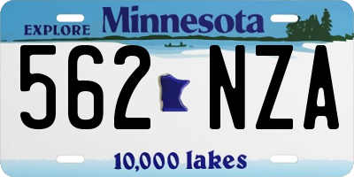 MN license plate 562NZA