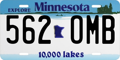 MN license plate 562OMB