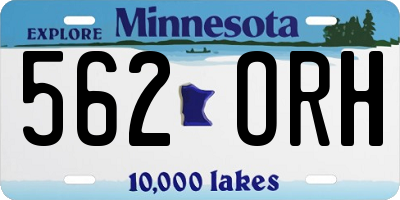 MN license plate 562ORH