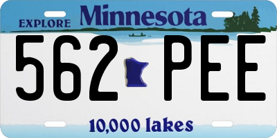 MN license plate 562PEE