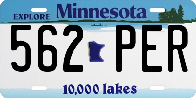 MN license plate 562PER