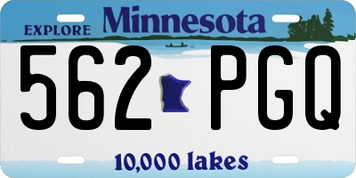 MN license plate 562PGQ