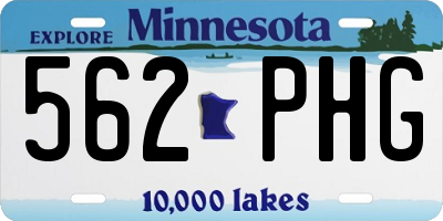 MN license plate 562PHG
