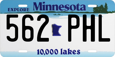 MN license plate 562PHL