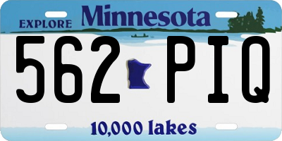 MN license plate 562PIQ