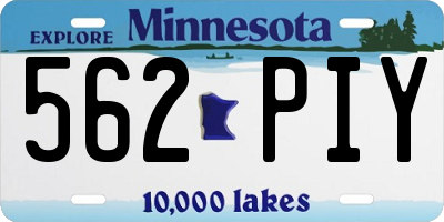 MN license plate 562PIY
