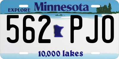 MN license plate 562PJO