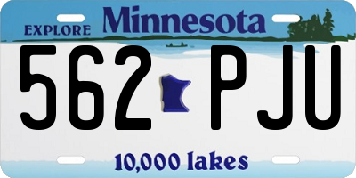 MN license plate 562PJU