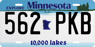 MN license plate 562PKB